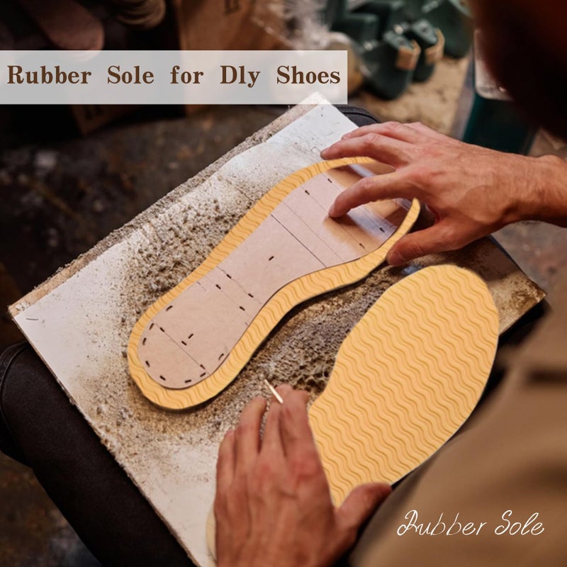 EACOZY Rubber Soles for Bottom of Shoes, Rubber Shoe Sole Replacement, 4mm Thick - Image 5